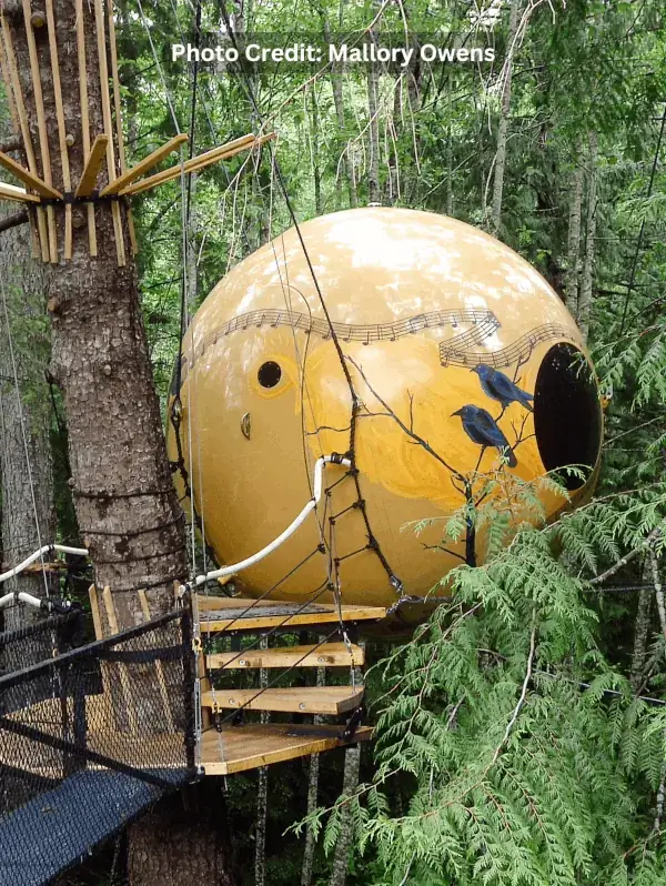 Free Spirit Spheres in Vancouver Island, Canada - a unique spherical treehouse