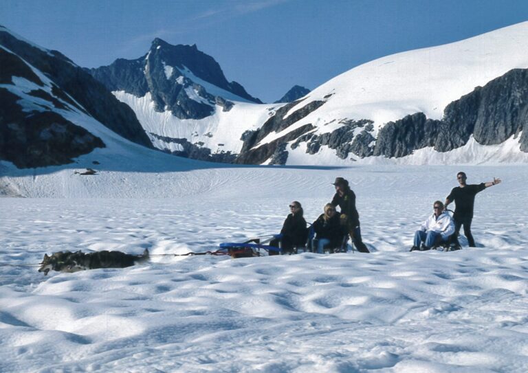 dog sledding in Alaska
